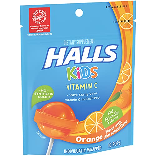 Сали Деца портокалови витамин Ц Поп - за деца - 10 Попс
