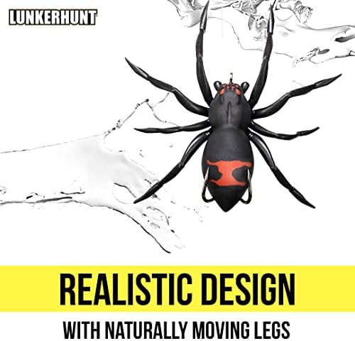 Lunkerhunt Phantom Spider Rhoish Lure for бас риболов | Пајак мами со само-исправен баласт за природно дејство за одење | Мамка за