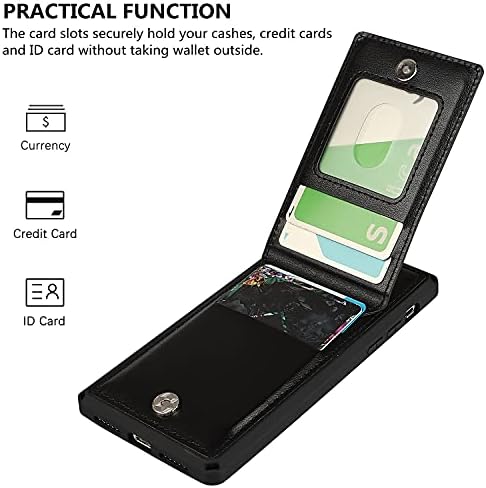 iCoverCase За Iphone XR Паричник Случај со Носителот На Кредитна Картичка, [Рфид Блокирање] Премиум Кожа Магнетна Затворач Kickstand Рачен Ремен