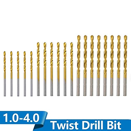 Twist Dript Bit Set Titanium обложена 1,0 mm-4.0mm Dript Bit Постави високи алатки за дупчење на челик за напојување за обработка на дрво 50 парчиња)