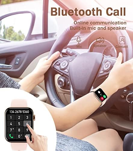 HOK 2023 паметен часовник Bluetooth Call & Receive/Dial со 1,9 'HD екран за Andriod & iOS телефон, фитнес -активност за активности