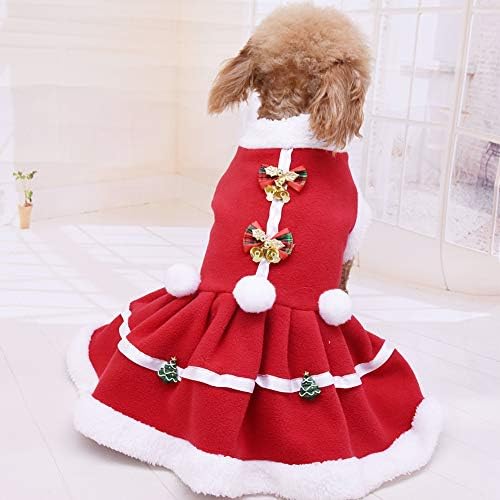 Накоко куче Божиќен фустан домашно милениче црвено здолниште куче Дедо сад куче топло дуксери кученце мачка облека зима