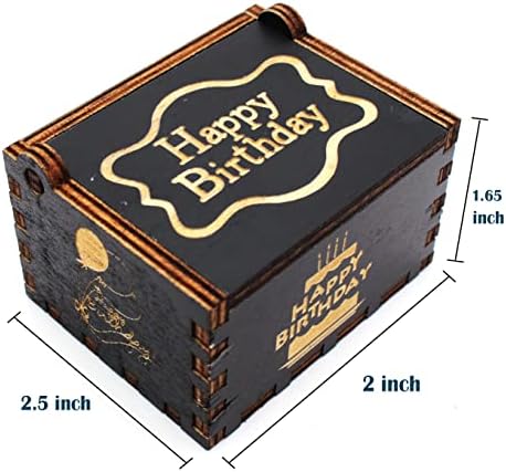 6 -та среќна роденденска музичка кутија - Подарок за музички кутии со рачно дрвени кутии за 6 -то момче или девојче, пријатели, пријатели, ќерка,