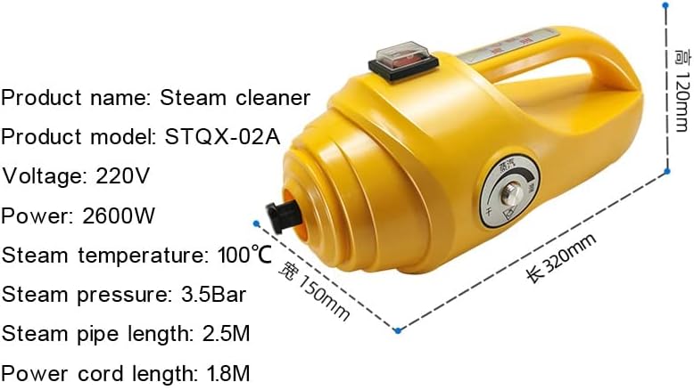 YGQZM мобилна машина за чистење на пареа чистач со пареа со висок притисок кујнски опсег аспиратор воздух