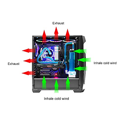 DLOETT 120mm Компјутер Ладење Вентилатор RGB Компјутер Радијатор Случај Прилагодливи Вентилатор LED Heatsink Шарени Ладилник Вентилатори За Компјутер КОМПЈУТЕР