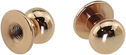 Е-излез 15 парчиња 10мм златно тркалезно копче за завртки за завртки за завртки за завртки на главата на главата завртки за шипки декор декор нокти торби чевли кожа з?