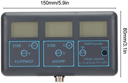 PH TDS метар, 7 во 1 мулти параметар монитор за квалитет на вода за пиење