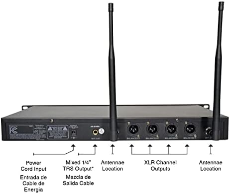 Кралство SYSV52 1000 Канал UHF 4 Рачен V5 Безжичен Микрофон Систем Со Индивидуална Контрола На Јачината на Звукот И Е Дизајниран За Работа