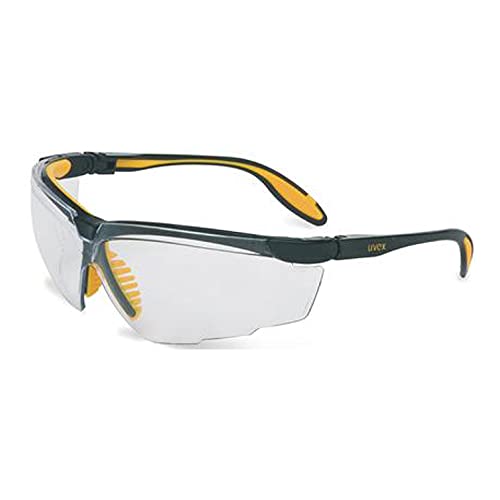Увекс од Honeywell 763-S3500X Genesis X2 Безбедност на очила, сребрена и морнарица, чиста леќа, облога против магла на Uvextreme