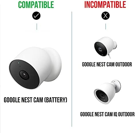 Пакет Wasserstein-кабел за напојување со 2 пакувања и 3-во-1 поплави, полнач и монтирање компатибилен со Google Nest Cam-
