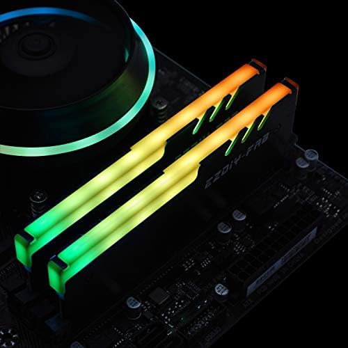 EZDYY-FAB Аргб Меморија RAM МЕМОРИЈА Cooler DDR Heatsink Со Контролер ЗА DIY КОМПЈУТЕР Игра MOD DDR3 DDR4-Црна - 2 Пакет