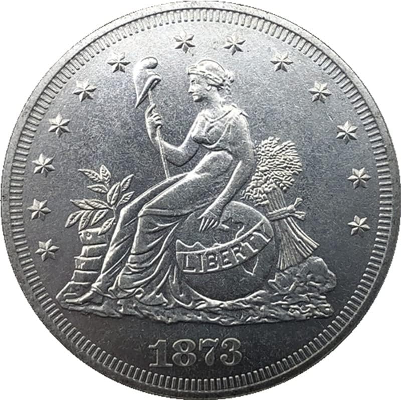 1873 Американски Монети Месинг Сребрени Монети Антички Занаети Странски Комеморативни Монети