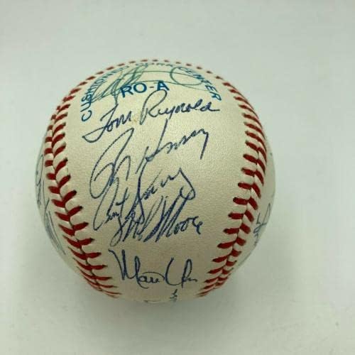1989 Тимот На Шампионите Од Светската Серија Оукланд А Потпиша В. С. Бејзбол ЈСА Коа-Автограмирани Бејзбол Топки