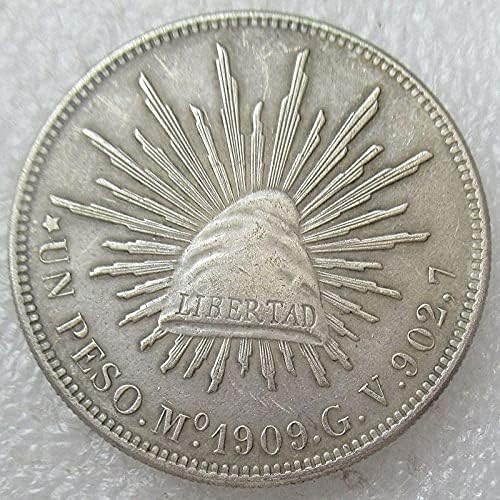 Мексикански Монети 1 Темпо Нова Година Странски Реплики Сребрена Монета