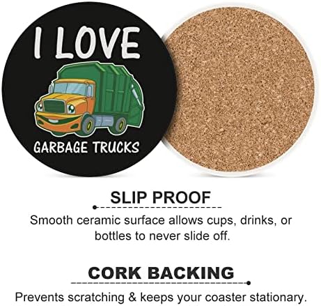 Сакам Ѓубре Ѓубре Камиони За Отпадоци Тркалезни Керамички Подлоги Абсорбента Заштитна Подлога Со Основа Од Плута За Чаши И Чаши