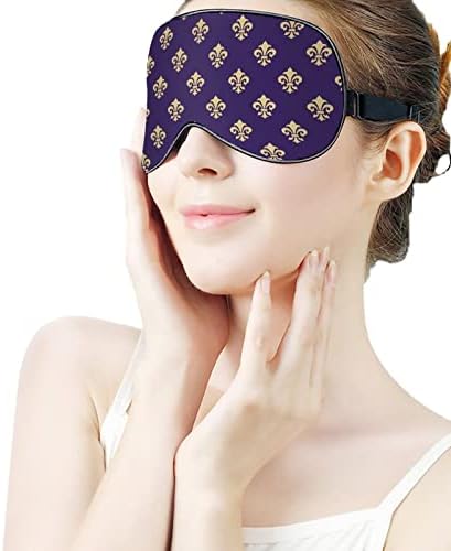 Fleur de lis mardi gras sleep mask за очи, симпатична слепи очи, опфаќа очила за очила за жени