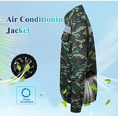 Облека за климатизација на јајјун, огноотпорна ладење вентилатор за пешачење за пешачење со висока температура заварување риболов јакни на