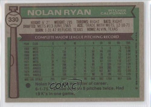 Нолан Рајан 1976 Топс картичка #330