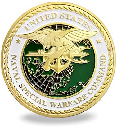 Американската Морнарица Печати Предизвик Монета Поморска Специјална Воена Команда Воена Монета