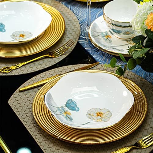 CDYD домашен сад 60 парчиња чинија со чинија со чинија со чинија со чинија со чинија со чинија со керамички прибор за јадење