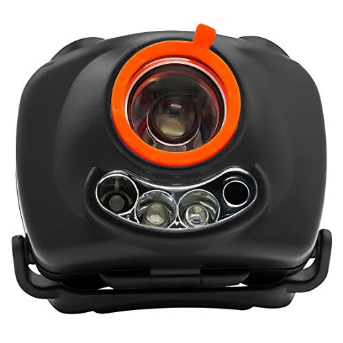 Groz 120 LUMEN LED CREE Професионална глава ламба | Вграден сензор за вклучување/исклучување на рака | 330 растојание од зракот на нозете