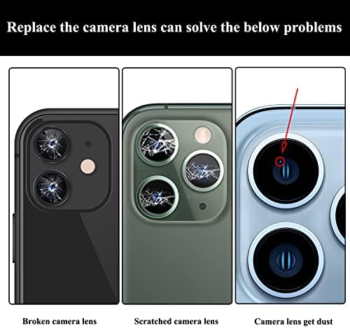 Лозоп 2 Поставува Замена На Стаклото На Задната Камера Со Лепило Претходно Инсталирано Компатибилно за iPhone 12/12 Мини Со Алатки За Поправка