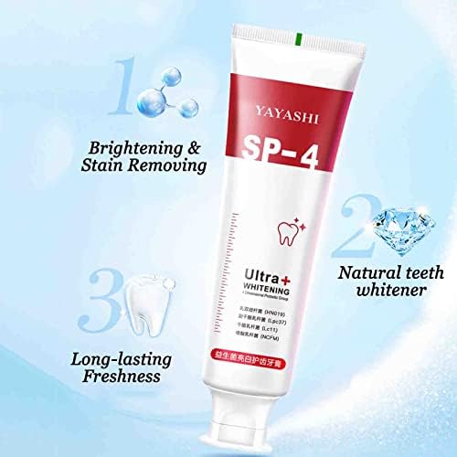 Паста за заби Yayashi SP-4, Yiliku SP-4 Пробиотик паста за заби, Yiliku SP-4 осветлување паста за заби свеж здив за заби, сите насмевки-SP4