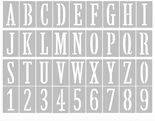 4inch букви матрици 36pcs пластична азбука матрица за еднократно букви броеви матрици DIY уметност занаетчиски сликарство матрици букви