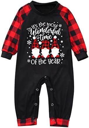 Божиќни пижами за семејни пижами pjs облека за спиење облека што одговара на семејни Божиќни пижами поставени за 3