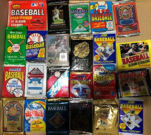100 гроздобер бејзбол картички MLB во фабрички неотворени восочни пакувања и комплети за кутии