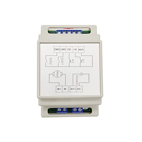 PGFUN 6-36V Dc Мотор Напред И Назад Реле Модул со 35-Железнички Монтажа Домување 12v 24v Линеарен Побудувач Лифт Контролер Со Граничен Прекинувач