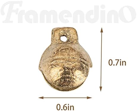 Framendino, 60 Пакет Гроздобер Тибетски Месинг Ѕвона Мини Занает Ѕвонче Шарми Приврзок ЗА Самостојно Изработка На Накит