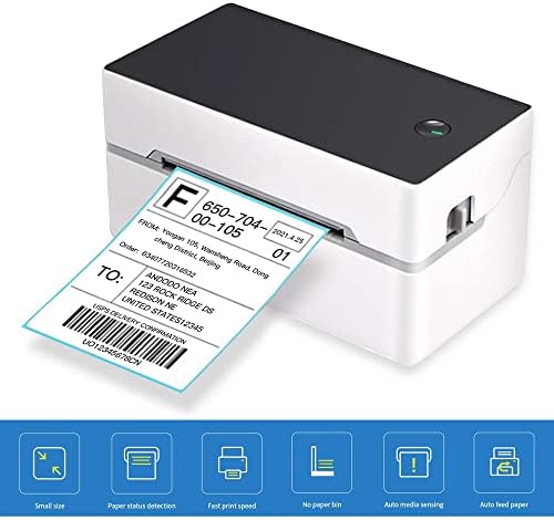 KXDFDC HighSpeed ​​Desktop Shipping Labipter Printer USB + BT Direct Termal Termal Termal Printer Label Safer налепница за етикети за испорака печатење