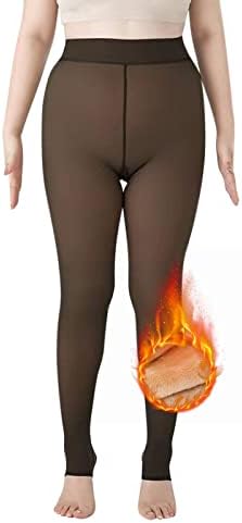 XXBR Термички мешавини за мешање за жени плус големина, зимско густо топло лажно проucиркање хулахопки руно наредени панталони