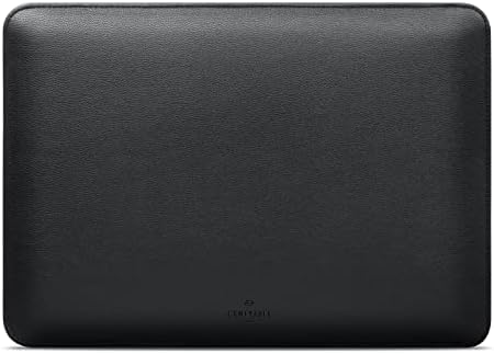 Удобен ракав за лаптоп 13 инчи компатибилен со MacBook Air, MacBook Pro 13 -во - Тенок заштитен кожен случај w/магнетно затворање, црно