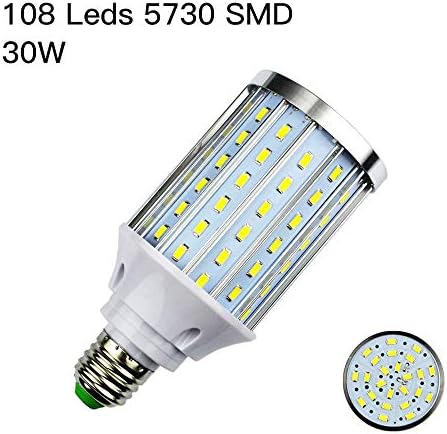 30W E27 LED Светилки Од Пченка - 108 Led Диоди 5730 SMD 2700 LM Cob Светлосна Светилка Ултра Светла Дневна Светлина Бела 6000K LED Сијалица