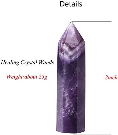 2 Аметист заздравувачки кристали Венди Стоунс шестоаголна точка Вистинска камења Природна реики Духовна терапија за медитација заштита кристал декор за канцелар?