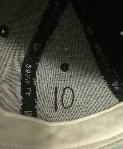 Endy Chavez потпишана игра користена 2007 Mets Hat Cap Autograph Steiner LOA - Игра користена MLB капи