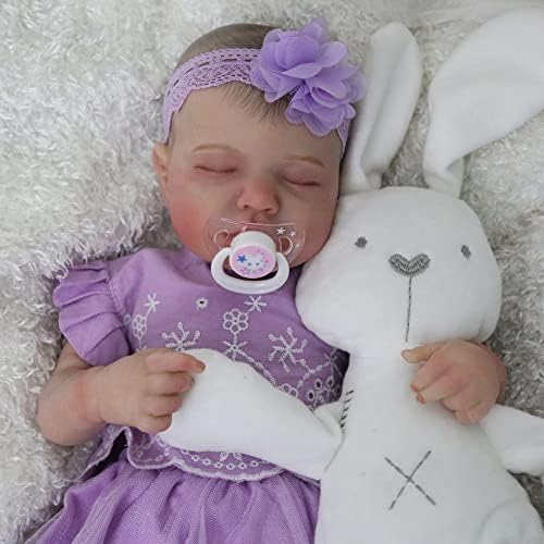 Вурој Реални Преродени Кукли За Бебиња - 20 Инчни Живописни Кукли За Спиење Девојче Од Реалниот Живот Кукли За Бебиња Меки Пондерирани