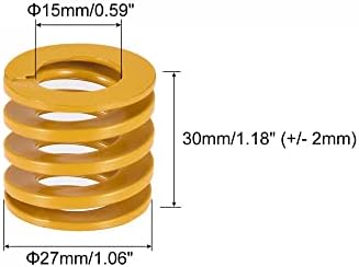 Uxcell 3D печатач умираат пролет, 27мм OD 30 mm долг 4pcs спирално печат светло за компресија на компресија, калапи за компресија, за