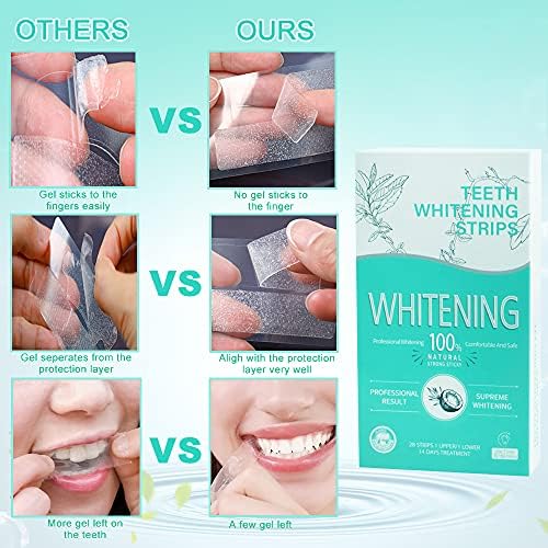 Заби бели ленти, 28pcs14 поставува ленти за белење на забите Професионално белење за белење на забите од 1 час висока лепење на заби без лизгање на суви ленти