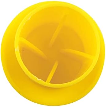 JCBiz 12pcs Пластично засилено заштитно капаче жолто безбедносно испитување на печурки, пребарувачка капа за дијаметар 10-25мм засилување