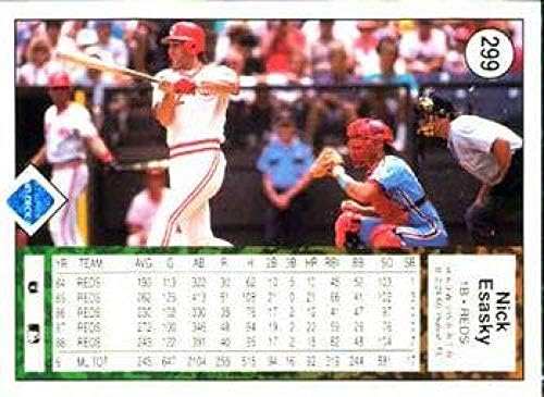 1989 Бејзбол на горната палуба 299 Ник Есаски Синсинати црвени први УД МЛБ Трговска картичка