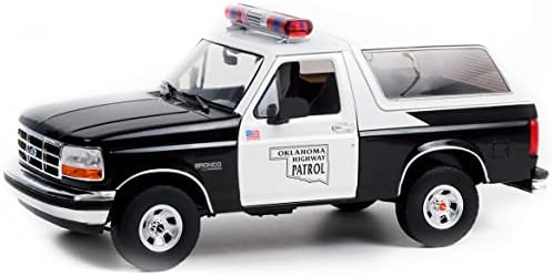 1996 Бронко Полицијата Црна И Бела Оклахома Автопат Патрола Занаетчиски Колекција 1/18 Diecast Модел Автомобил Од Гринлајт 19114