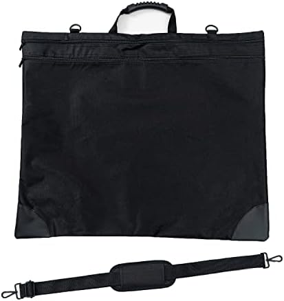 Eage Art Portfolio Case 38 x 49 инчи, водоотпорен најлон уметник кој носи торба со меки странични ленти за рамо, црна голема