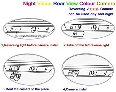 Обратна резервна копија на камера / камера за паркирање / HD CCD RCA NTST PAL / LISCENCE PLATE LAMP OEM за Nissan Almera N16 2006 ~ 2014