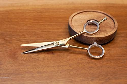 Ножици за сечење на косата ножици 5.5 Фризери Редовно ножици јапонски не'рѓосувачки челик со одвојливи инсерти за прсти