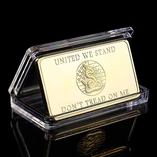 Соединетите Американски Држави Либерти Бел 1776 Кенеди Јунајтед Ние Стоиме Не Гази Врз Мене Комеморативна Монета Позлатена Златна Лента