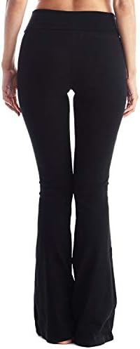 Виоси јога панталони за жени подигање преклопени над високи половини памук спандекс