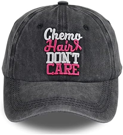 FXBWHTEY ХЕМО КОМА не се грижи за бејзбол капа за мажи жени, прилагодливо измиен памук 3Д везена розова лента капа